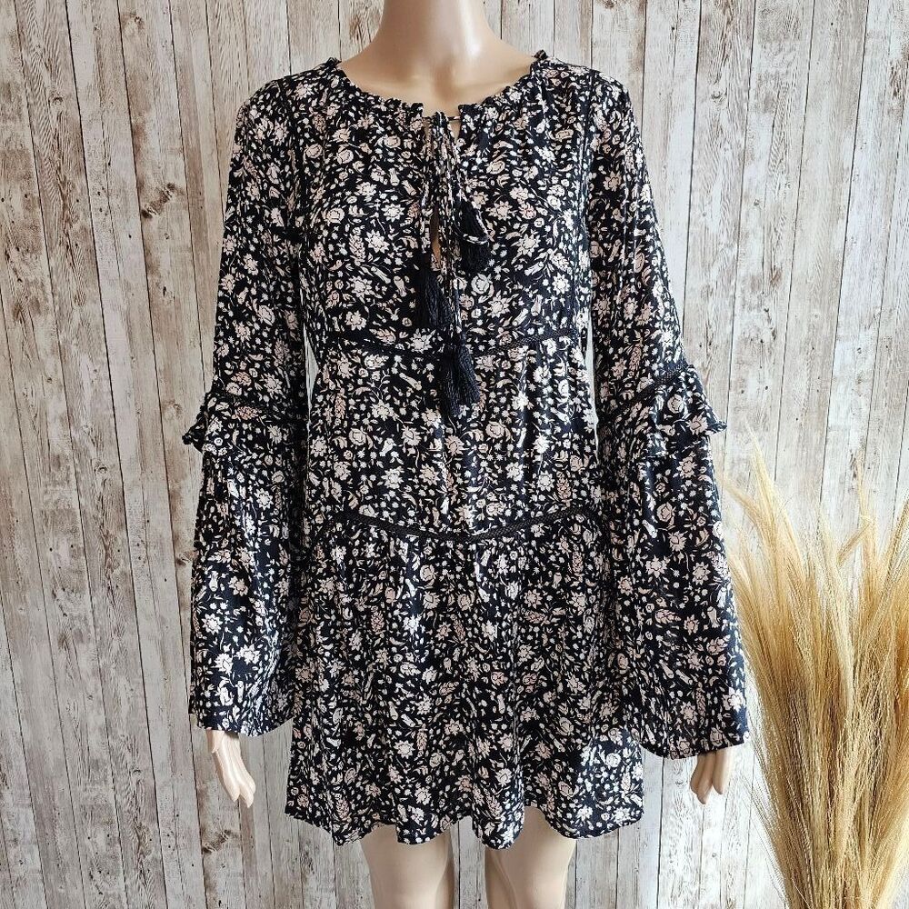 Women's Amuse Society XS Black Floral Dress